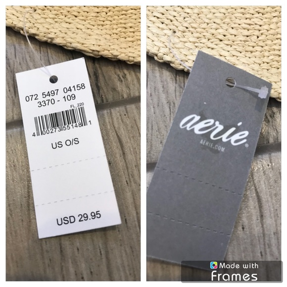 AERIE Adjustable Surfs Up Womens Panama Sun Hat - Picture 8 of 8